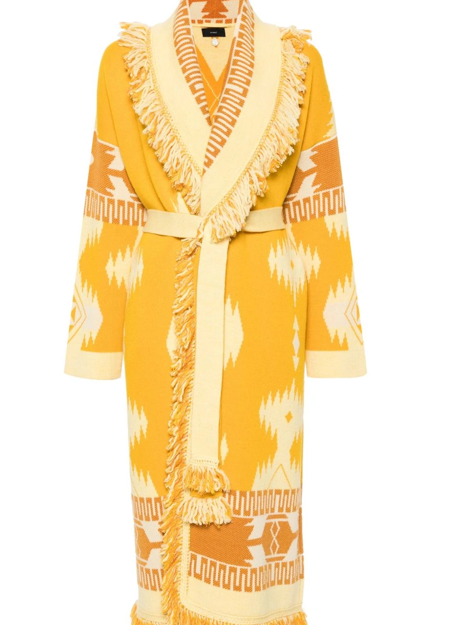 Affordable wool Alanui Women cardi-coat virgin Icon-jacquard 0730